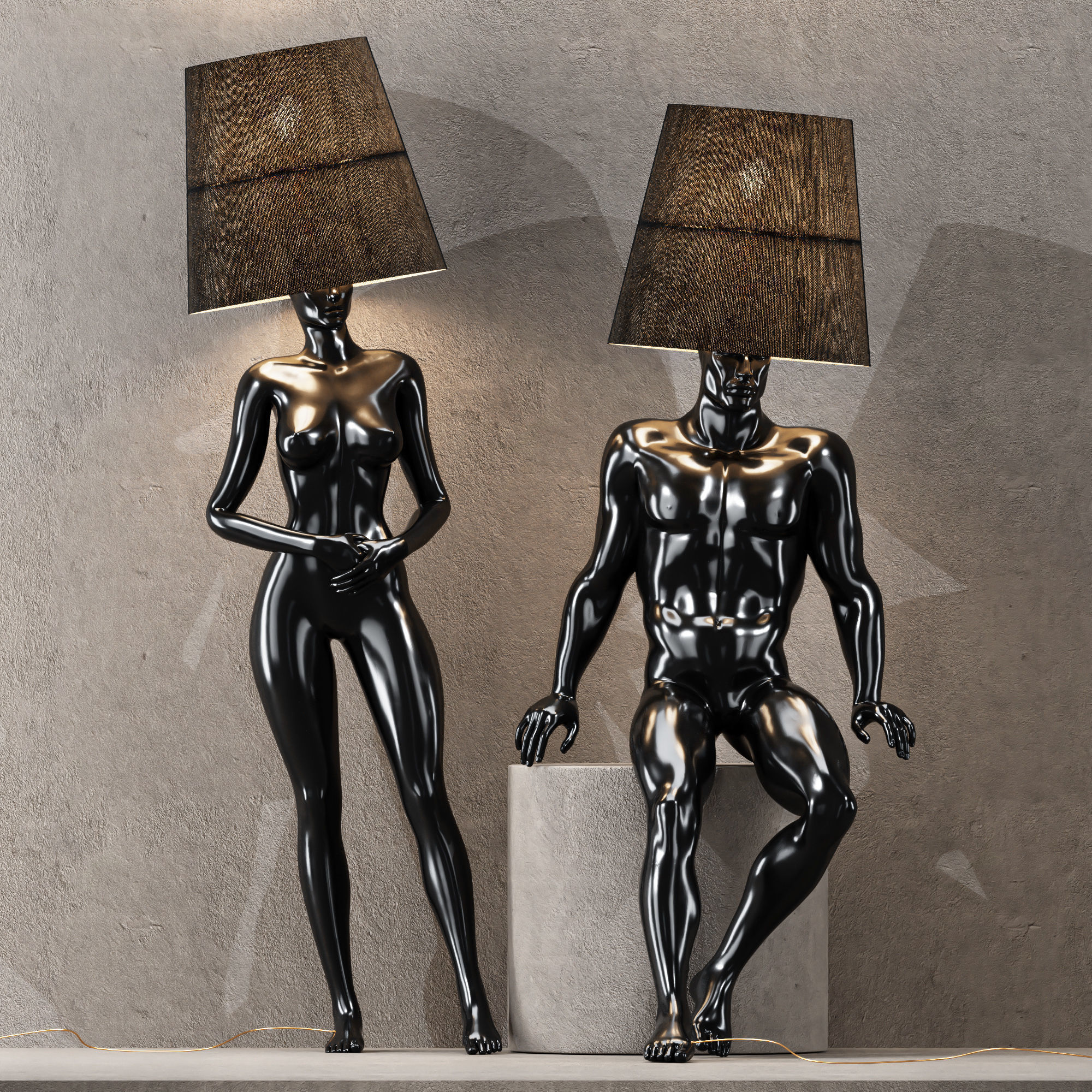 6 Different SETS of Lampshade SET VOL74 3D Model Collection_15