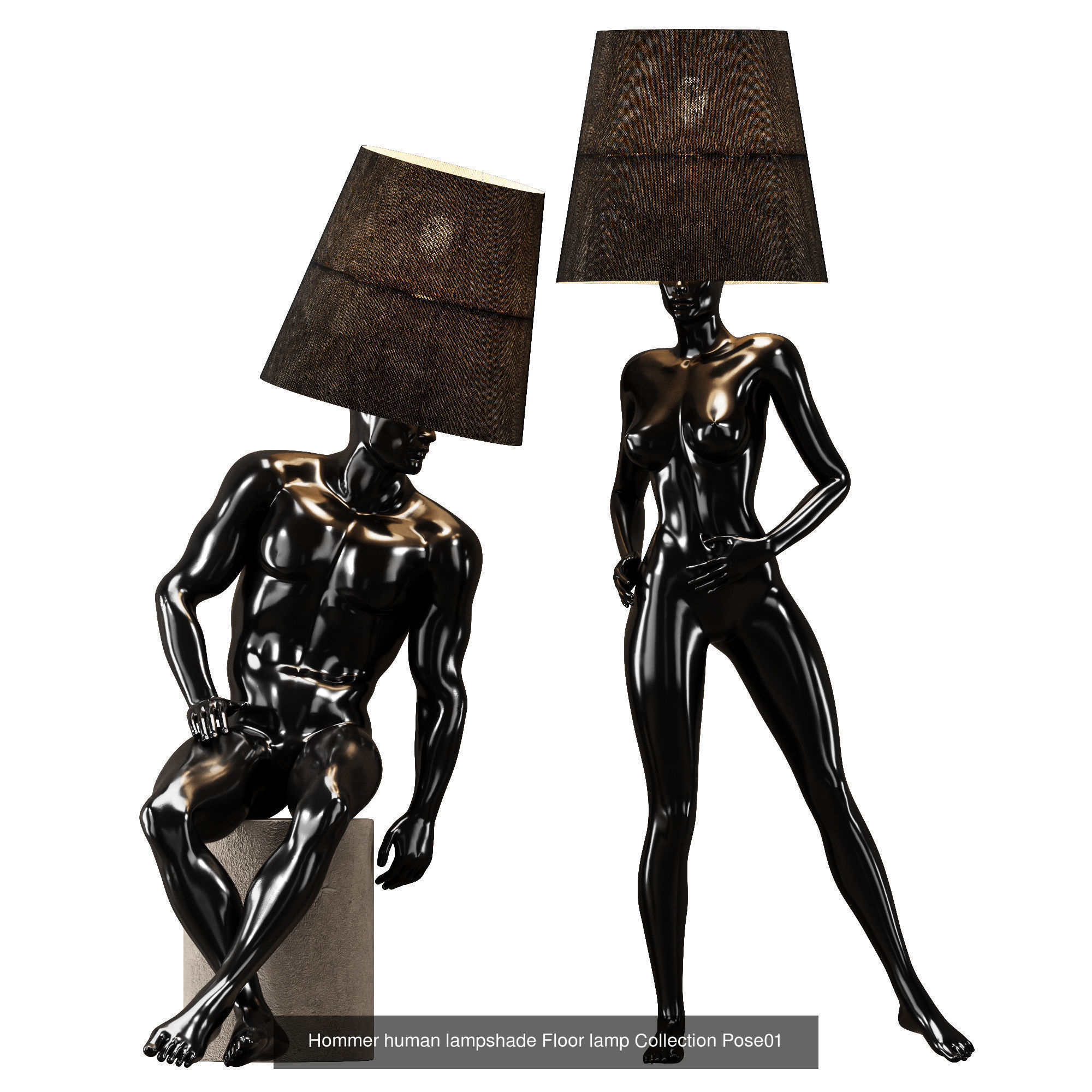 6 Different SETS of Lampshade SET VOL74 3D Model Collection_1