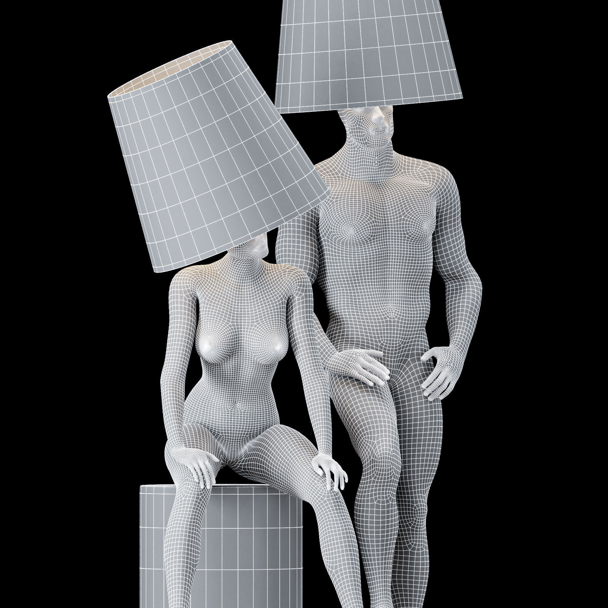 6 Different SETS of Lampshade SET VOL74 3D Model Collection_37