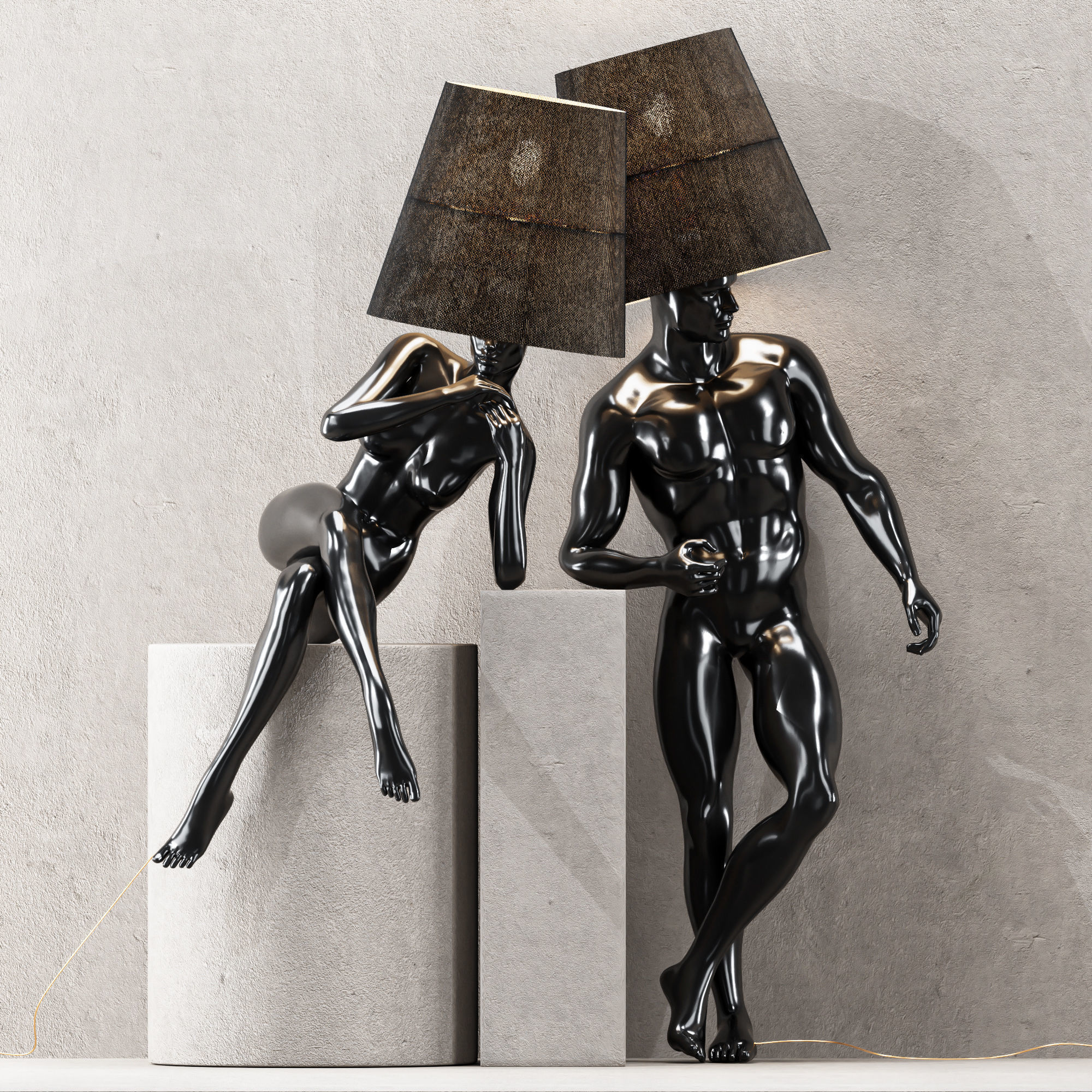 6 Different SETS of Lampshade SET VOL74 3D Model Collection_17