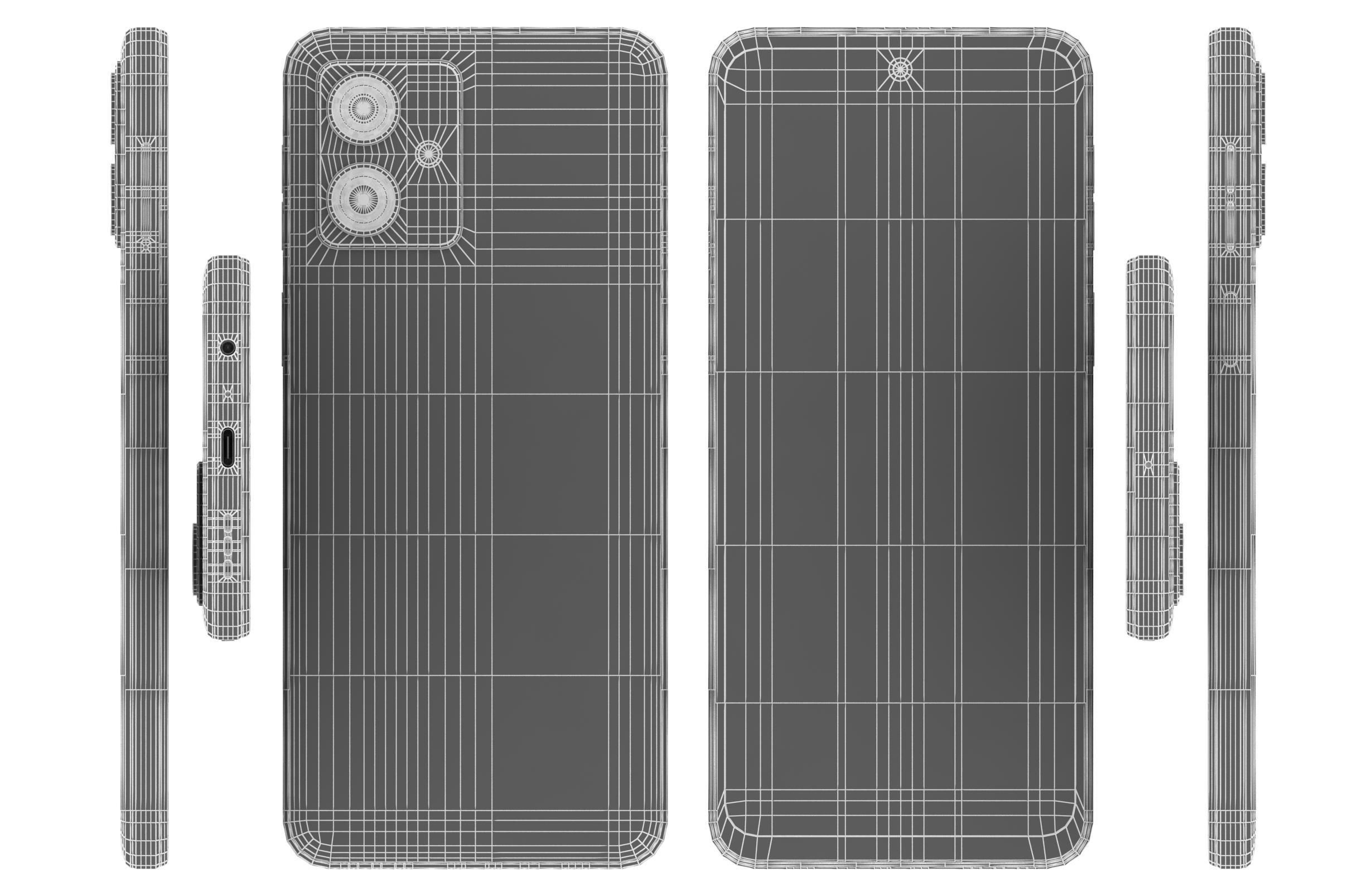 Motorola Moto G54 5G all colors Low-poly 3D model_37
