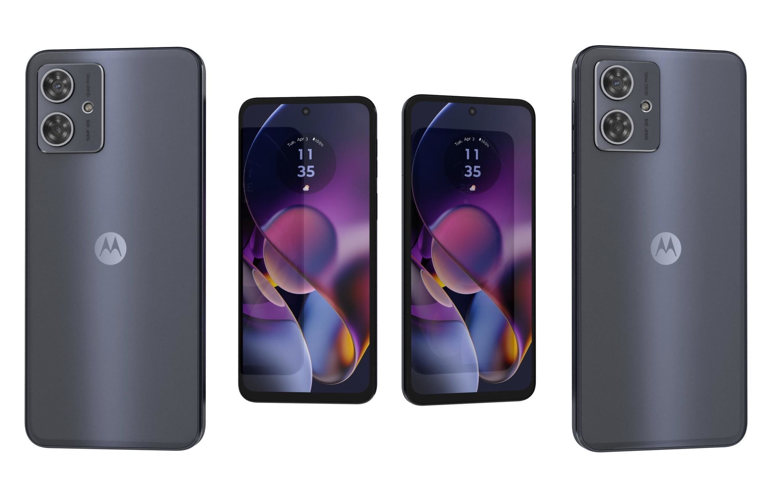Motorola Moto G54 5G all colors Low-poly 3D model_1