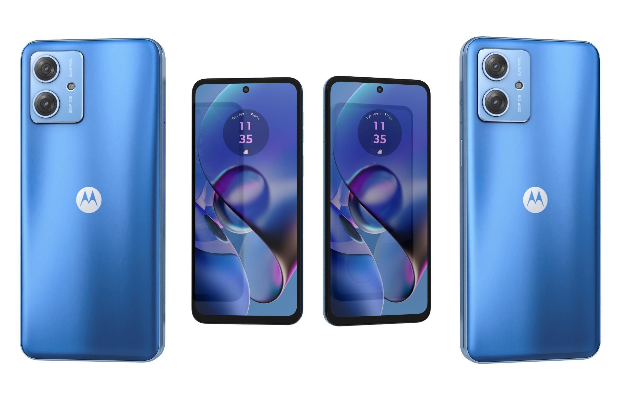 Motorola Moto G54 5G all colors Low-poly 3D model_2