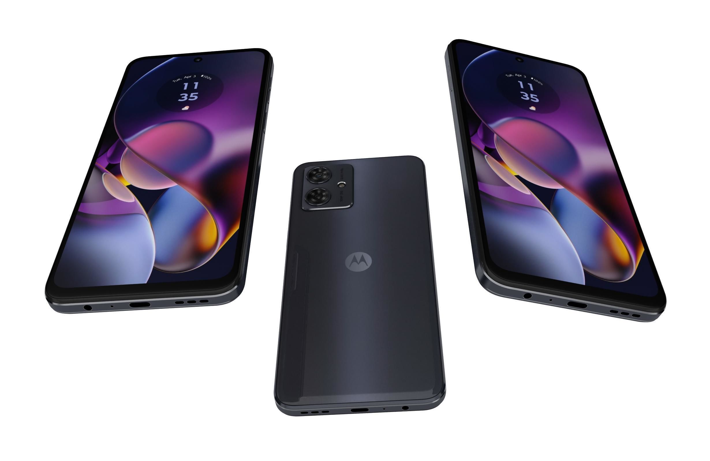 Motorola Moto G54 5G all colors Low-poly 3D model_6