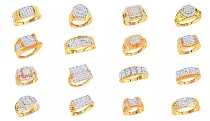 70 Diamond Gents Men Ring 