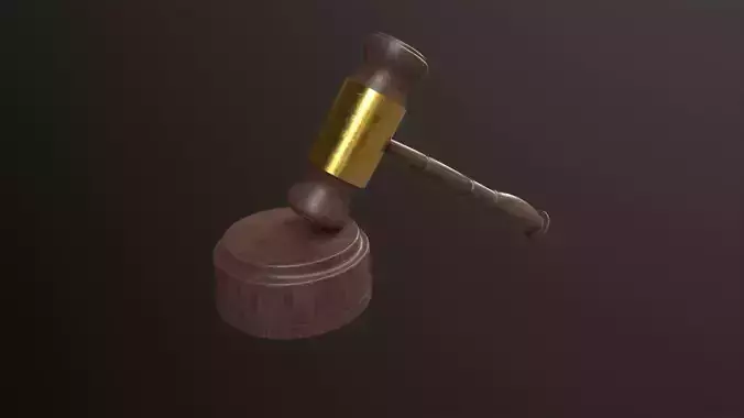 Judge Hammer 3D Model Low-poly 3D model