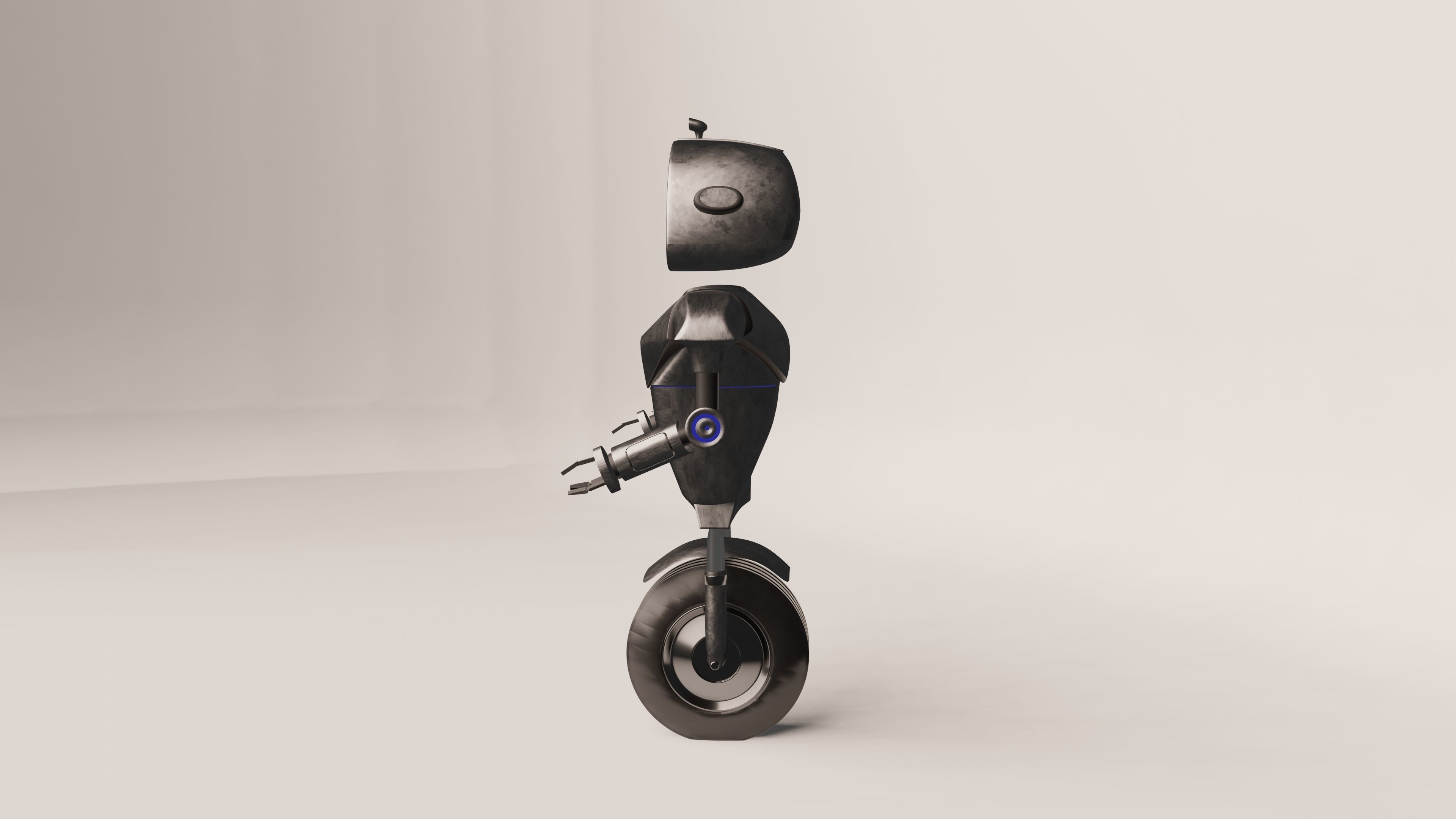 Mono Tire Robot 3D model_2