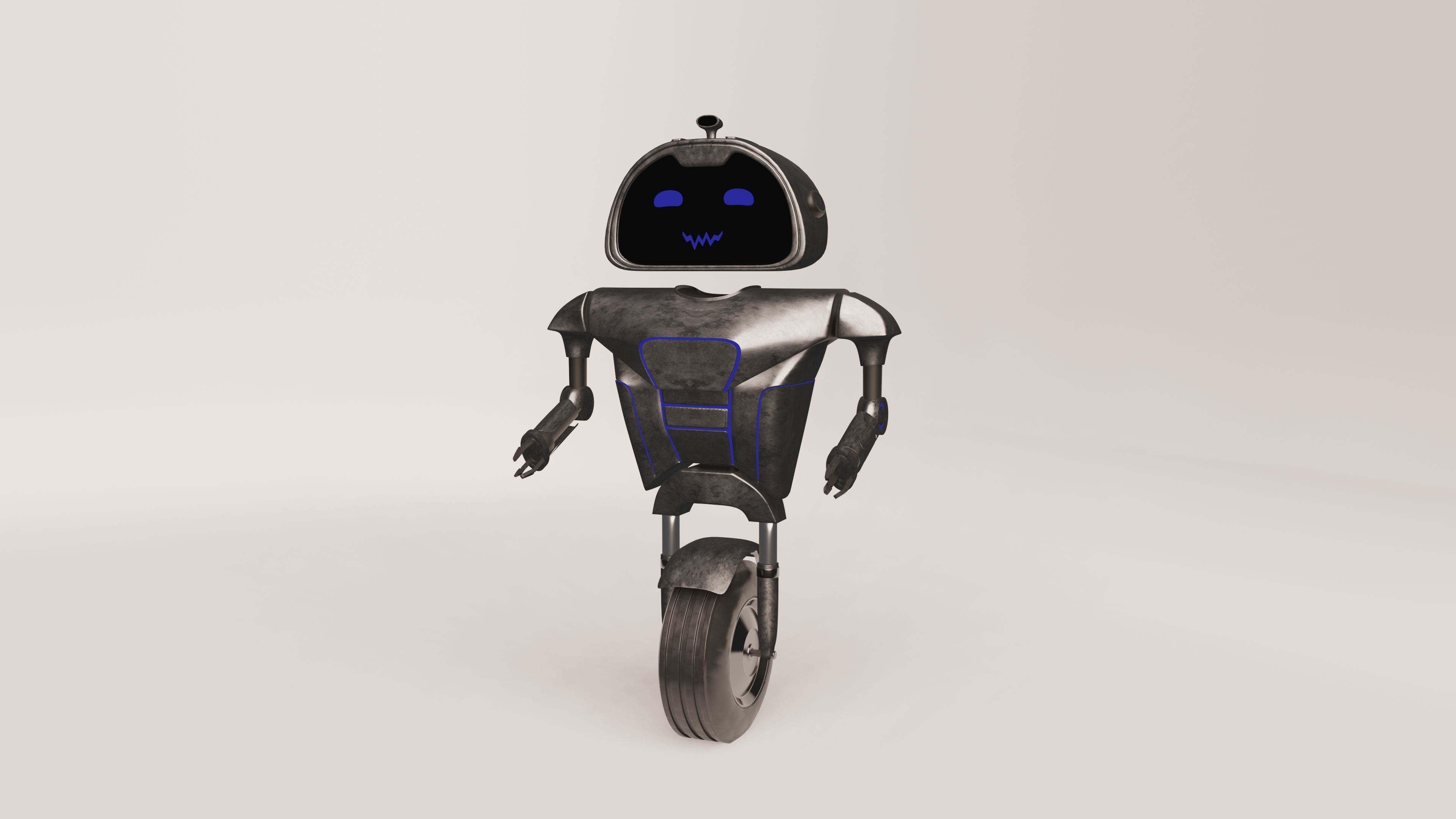 Mono Tire Robot 3D model_1