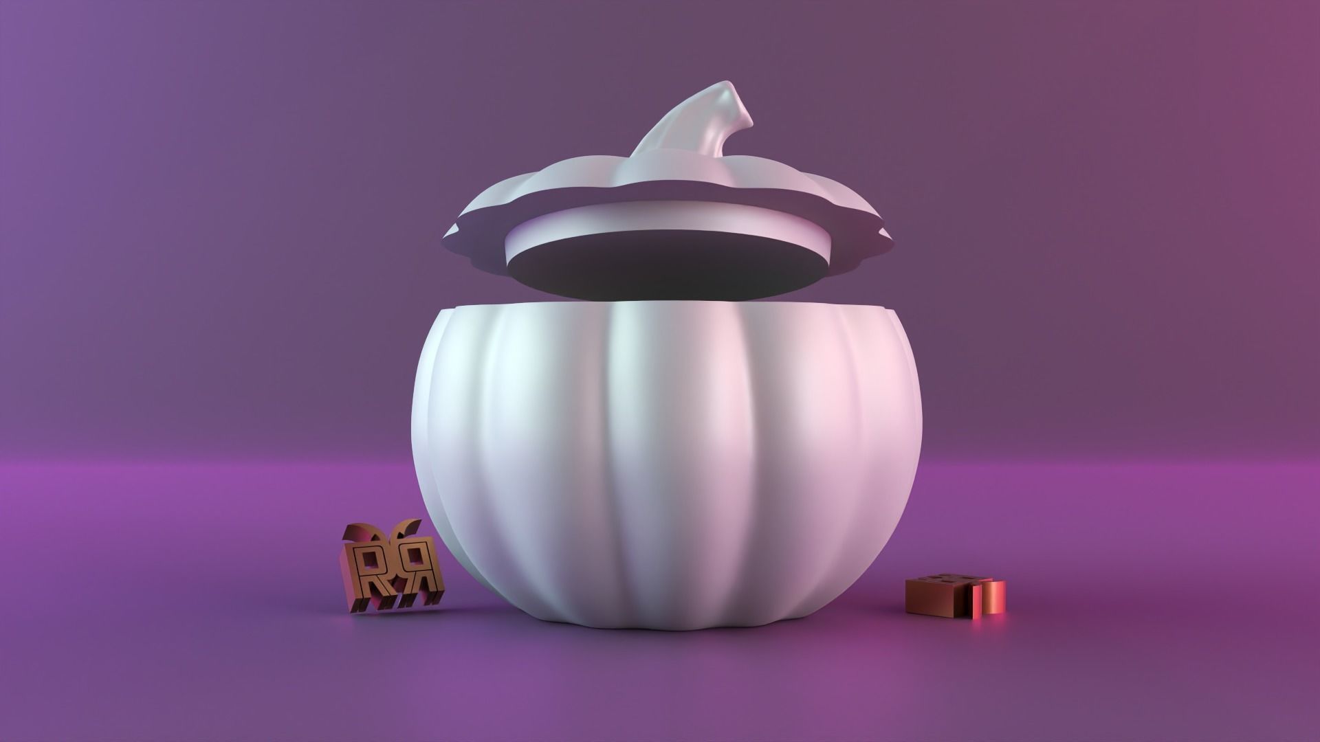 Halloween pumpkin decor 3D print model_8