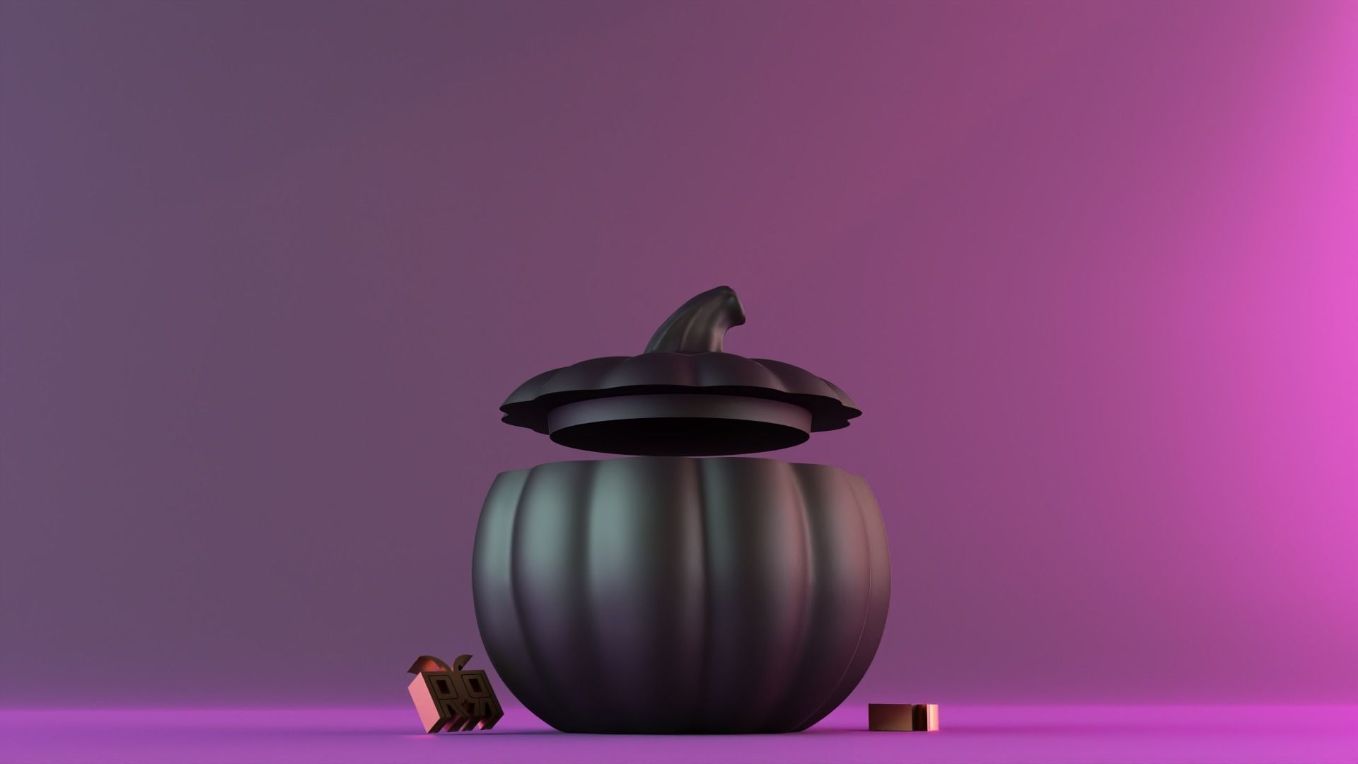 Halloween pumpkin decor 3D print model_4