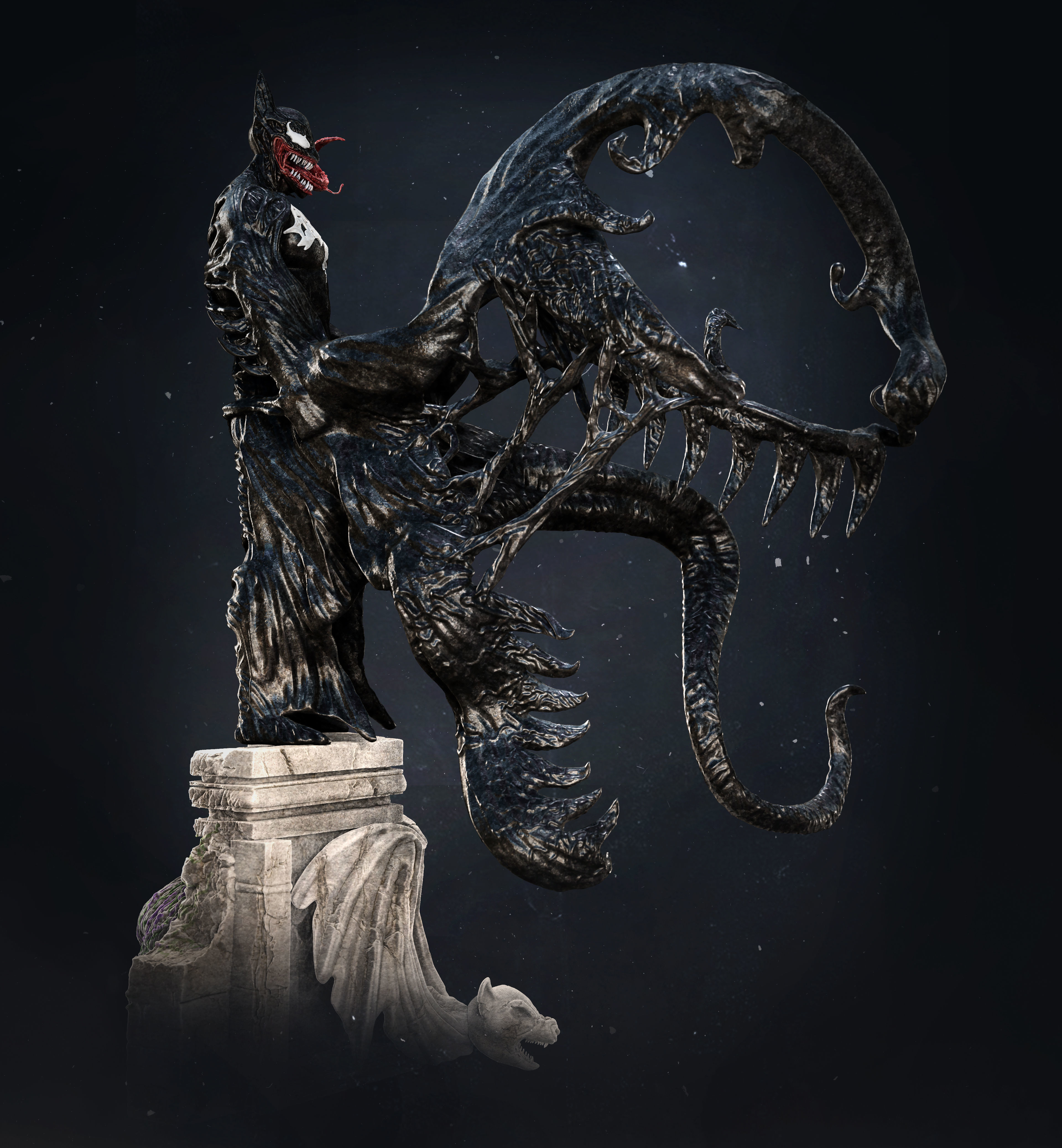 The venomous batman 3D print model_1