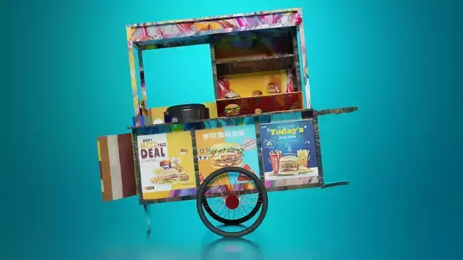 A fast food street food truck ready for games and movies