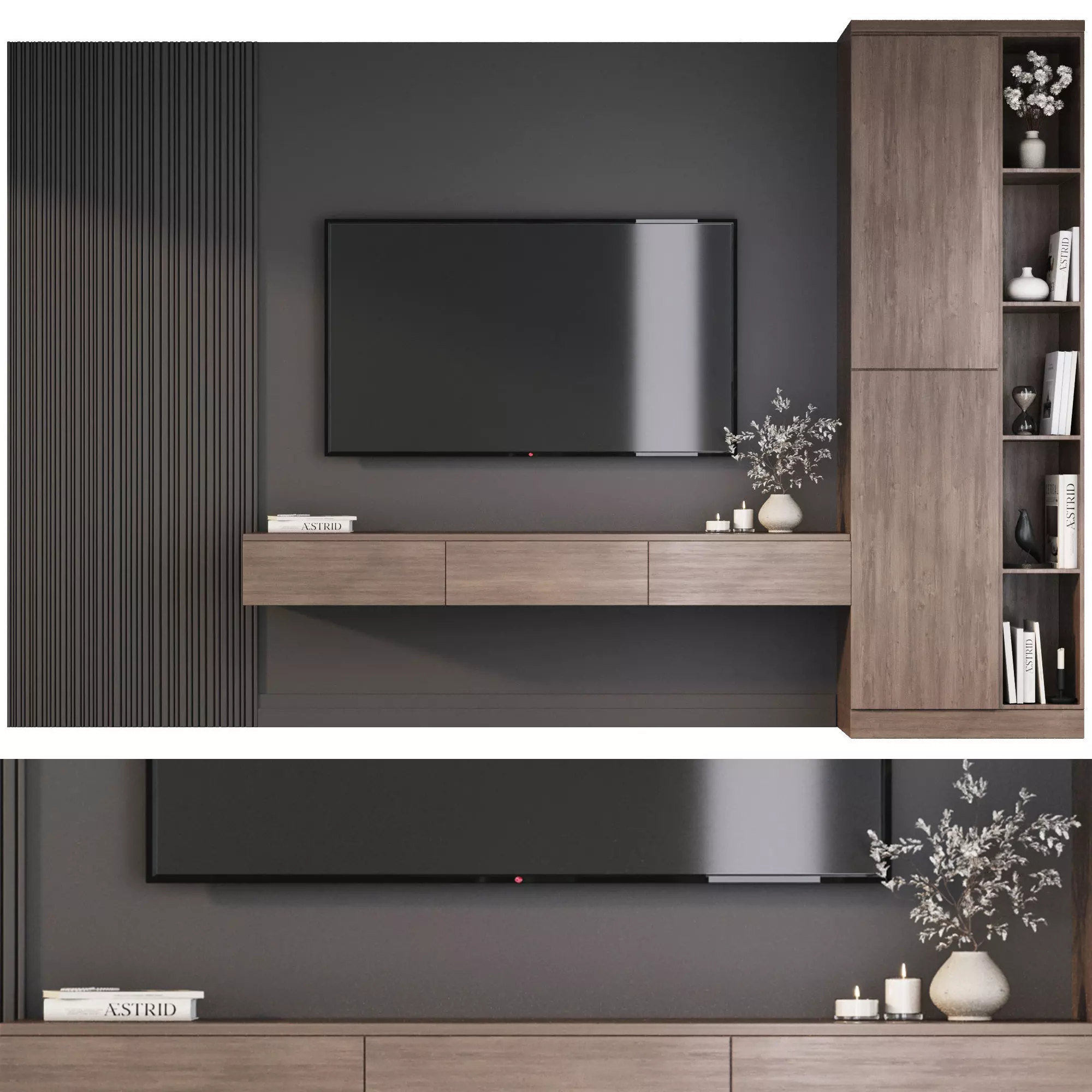 TV wall decor set2 3D model