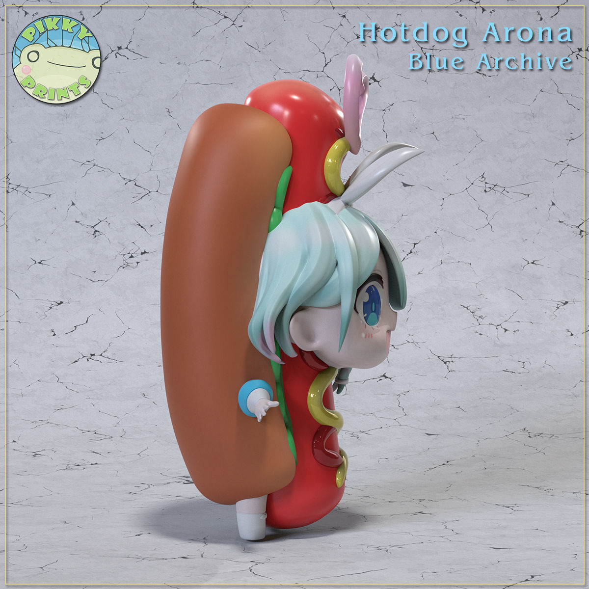 Hotdog Arona - Blue Archive 3D print model_1
