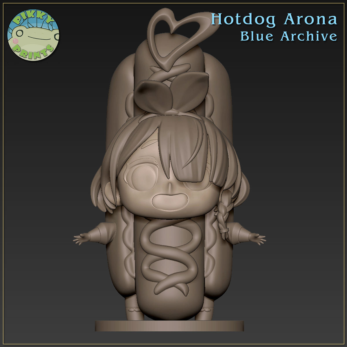 Hotdog Arona - Blue Archive 3D print model_4