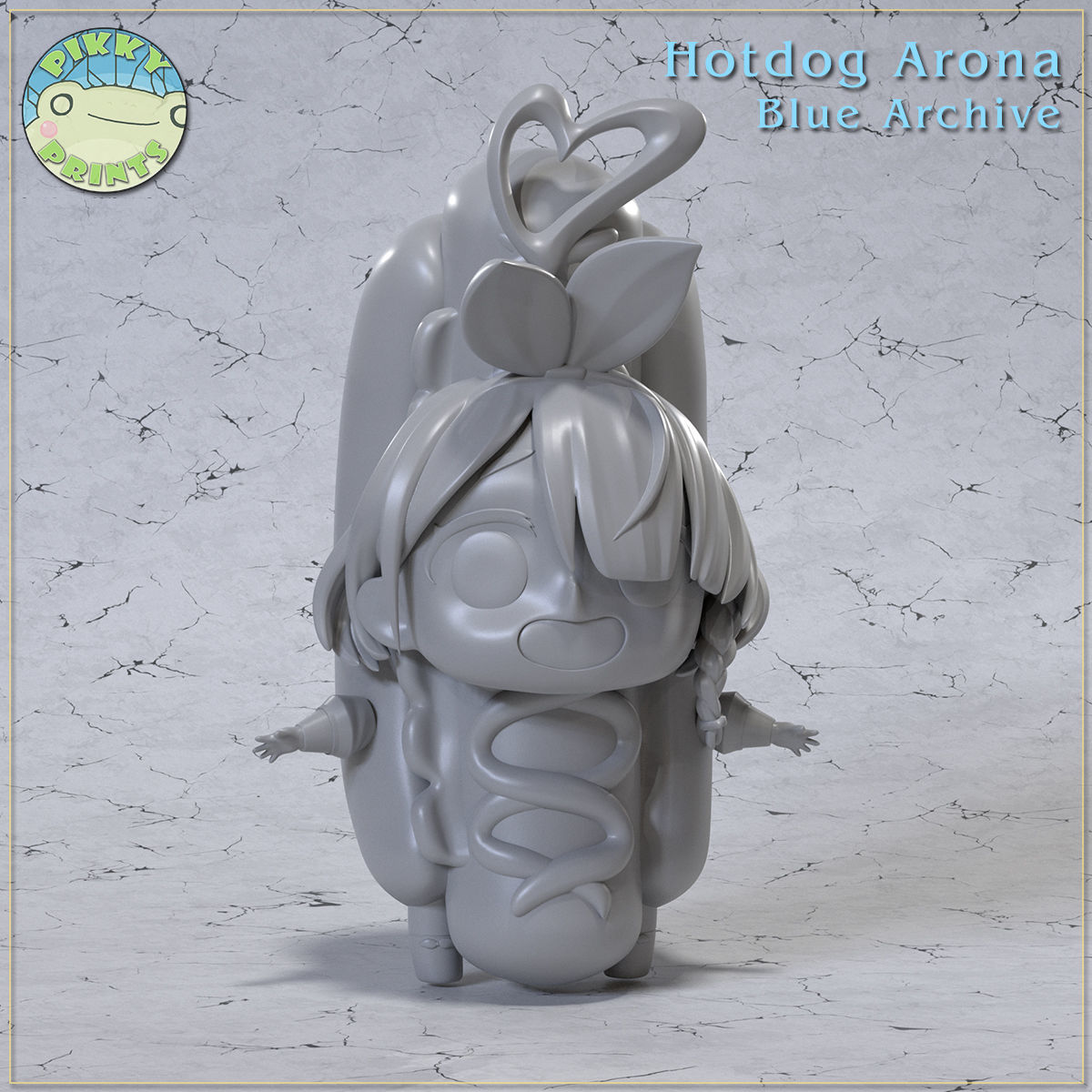 Hotdog Arona - Blue Archive 3D print model_3