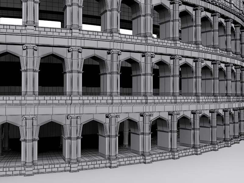 Colliseum roman colosseum 3D model_4