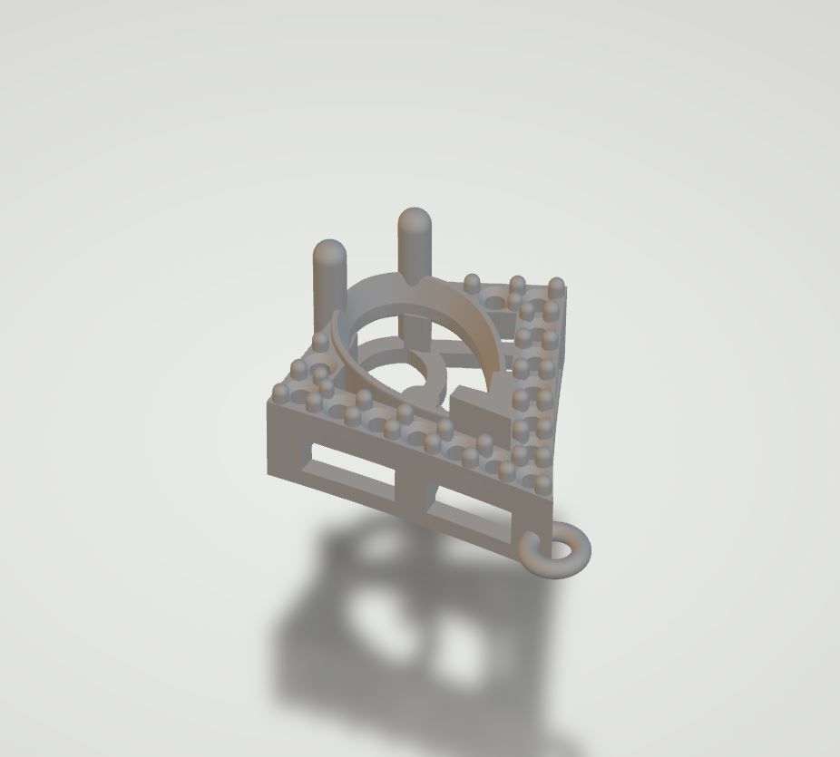 long earrings with pear and round gem stone 3D print model_14