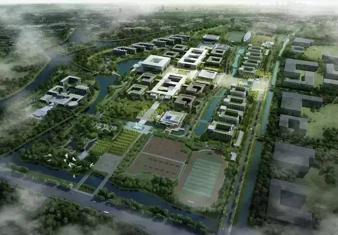 3Dmax fashion city commercial square building 249