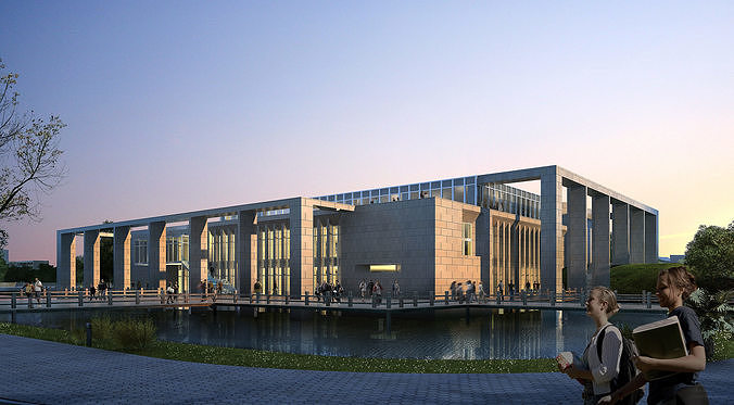 3Dmax fashion city commercial square building 249 3D model 5