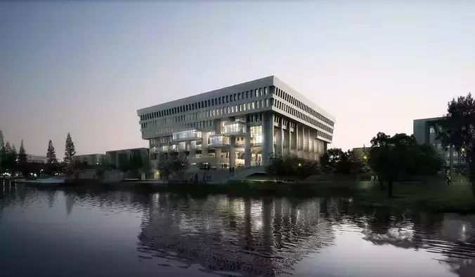 3Dmax fashion city commercial square building 251