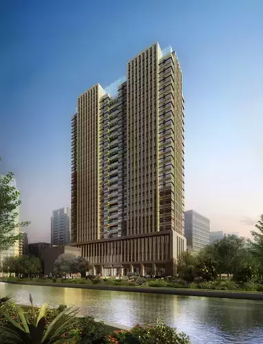 3Dmax fashion city commercial square building 253