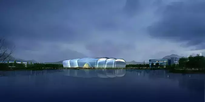 3Dmax fashion city commercial square building 254