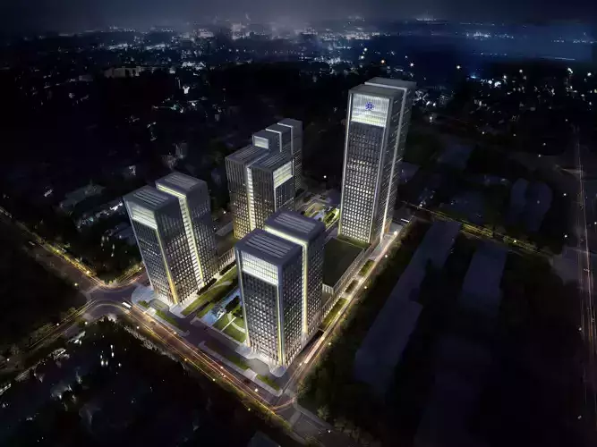 3Dmax fashion city commercial square building 258