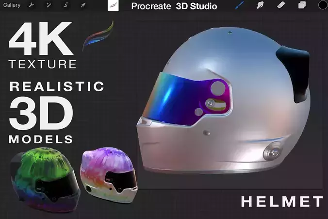 Procreate 3d Model - Bell Helmets 3D model