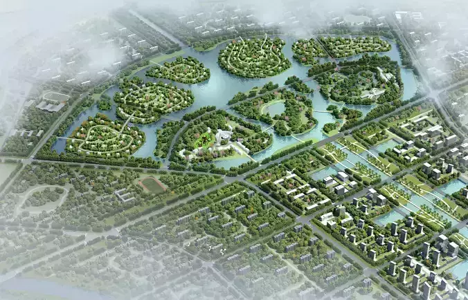 3Dmax fashion city commercial square building 260