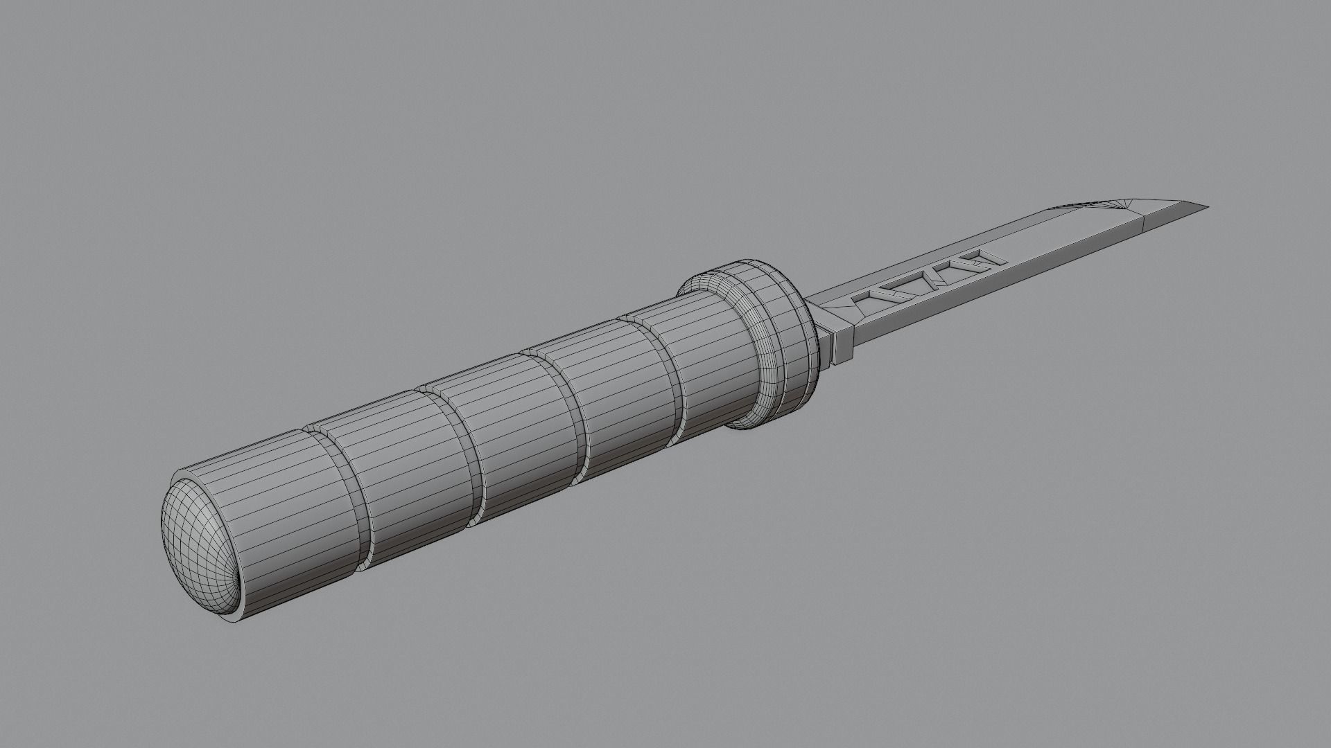 Cyberpunk knife 3D model Low-poly 3D model_19