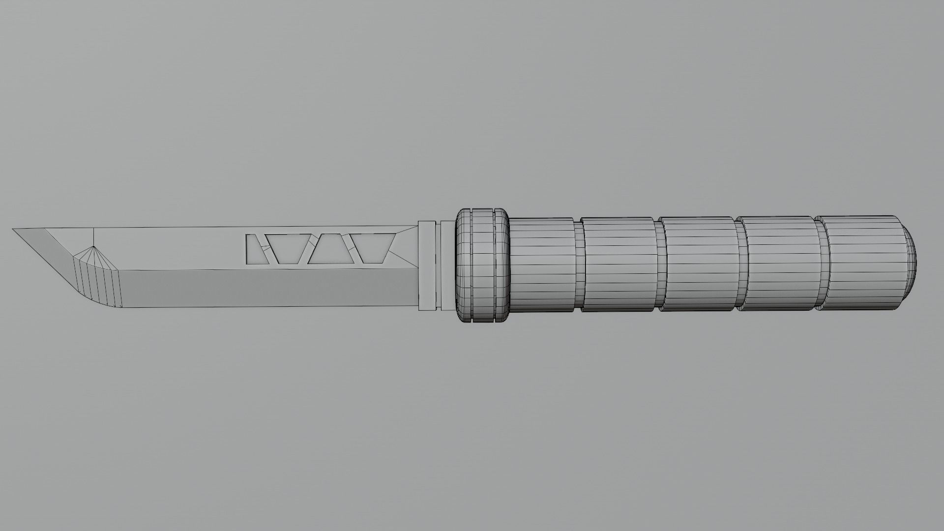 Cyberpunk knife 3D model Low-poly 3D model_12
