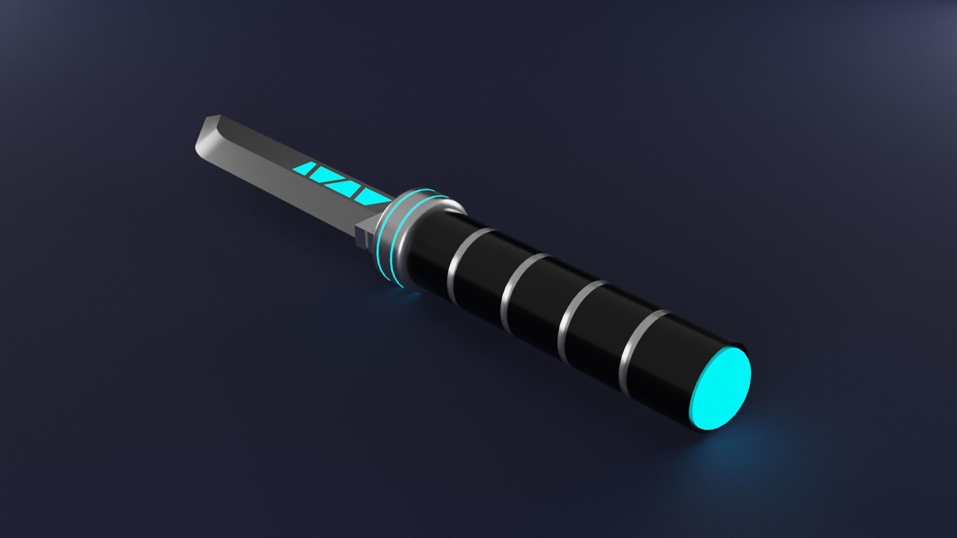 Cyberpunk knife 3D model Low-poly 3D model_8