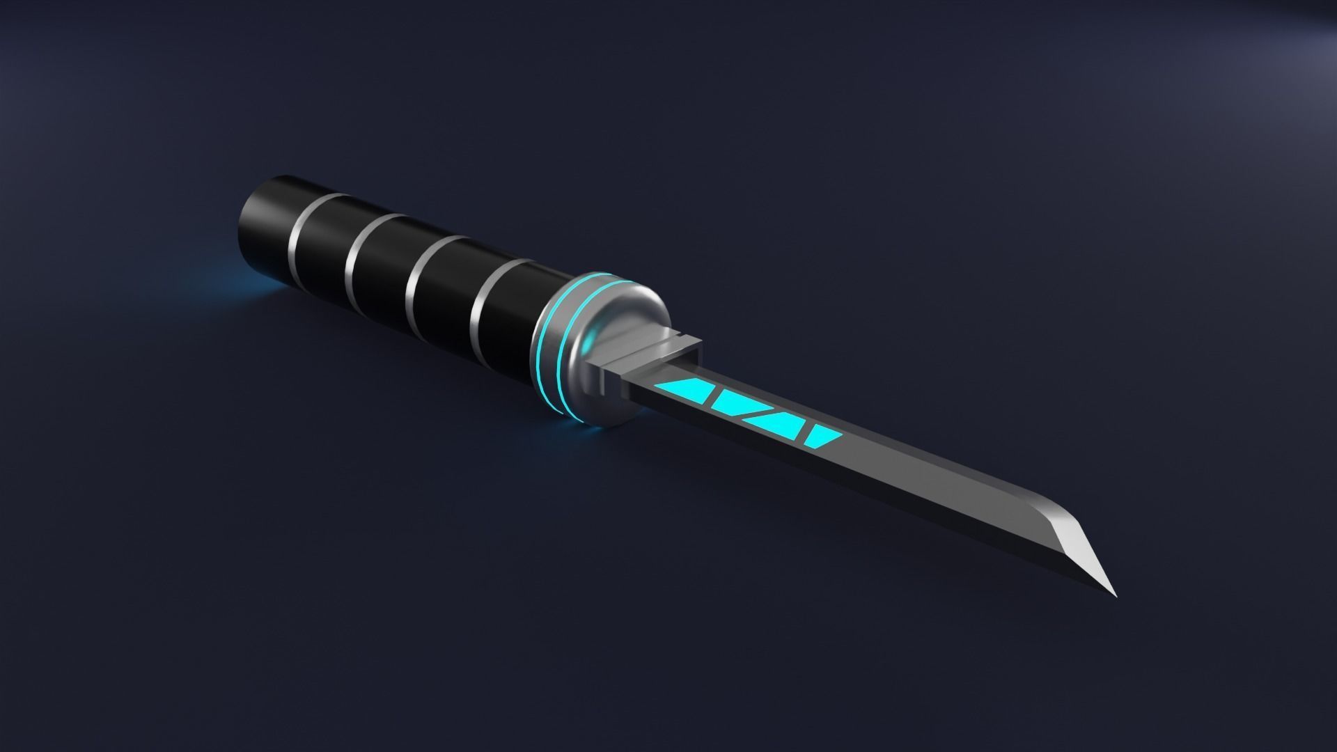 Cyberpunk knife 3D model Low-poly 3D model_6