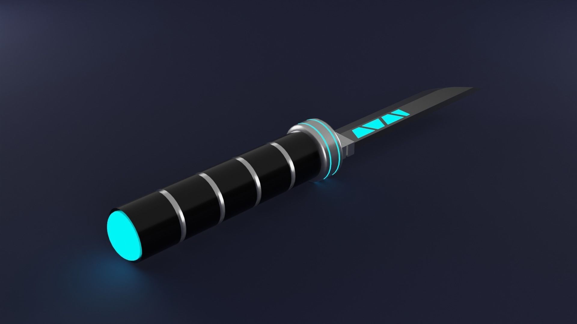 Cyberpunk knife 3D model Low-poly 3D model_9