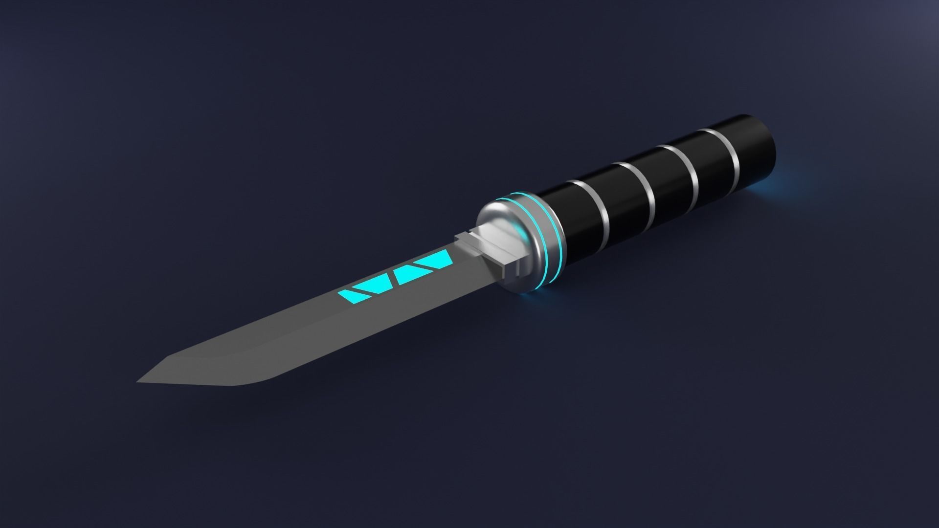 Cyberpunk knife 3D model Low-poly 3D model_7