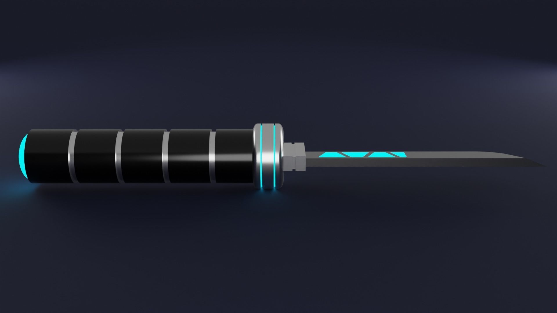 Cyberpunk knife 3D model Low-poly 3D model_5