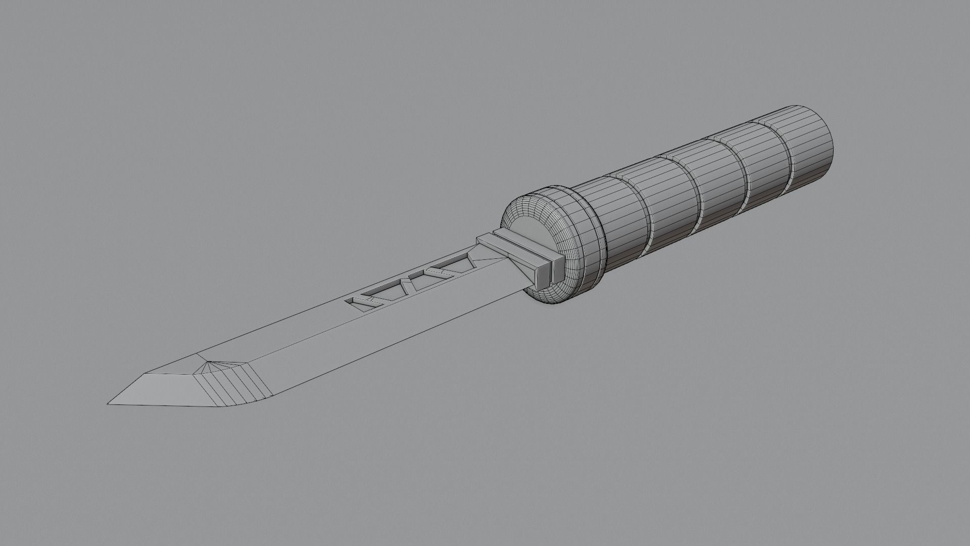 Cyberpunk knife 3D model Low-poly 3D model_17