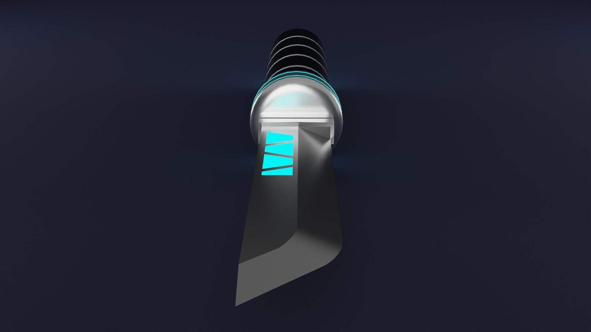 Cyberpunk knife 3D model Low-poly 3D model_3