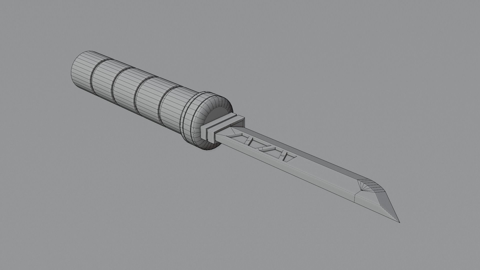 Cyberpunk knife 3D model Low-poly 3D model_16