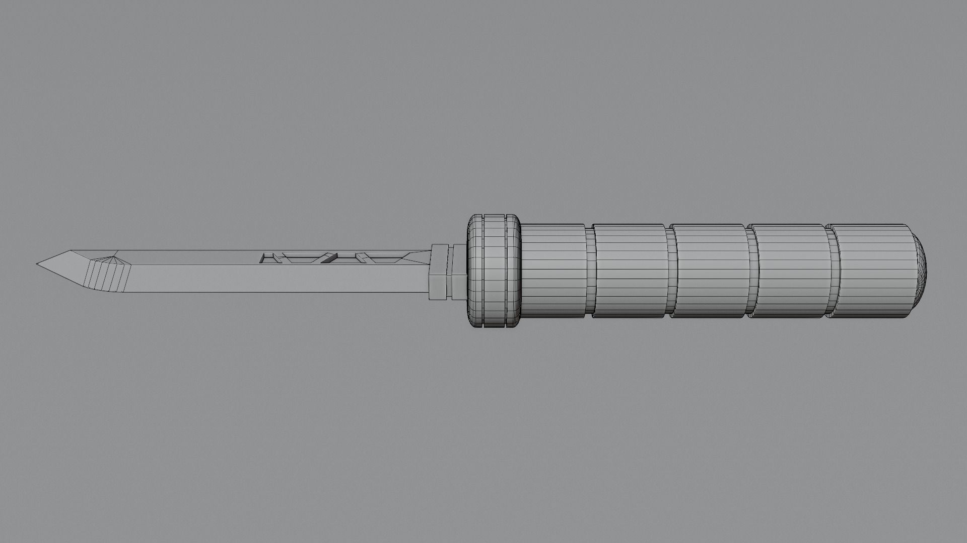 Cyberpunk knife 3D model Low-poly 3D model_11