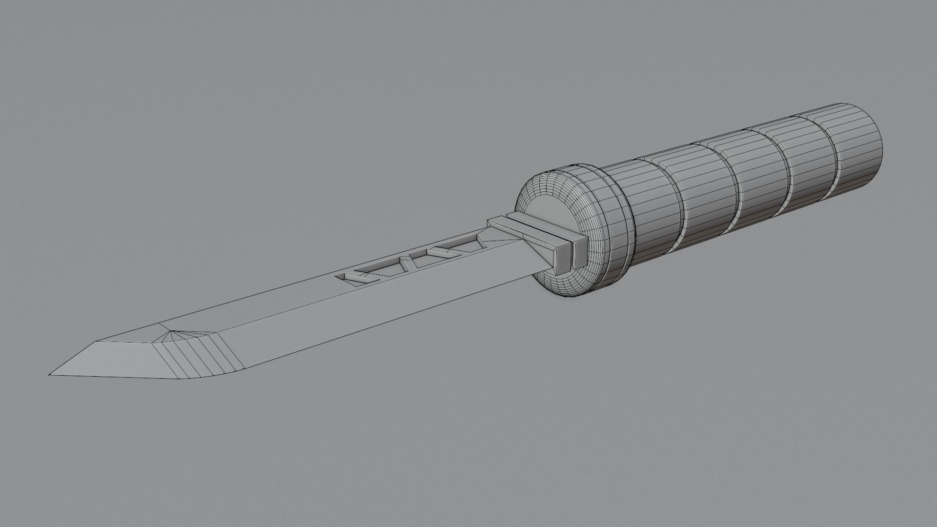 Cyberpunk knife 3D model Low-poly 3D model_10