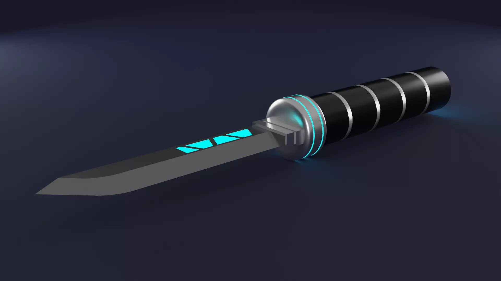 Cyberpunk knife 3D model Low-poly 3D model_0