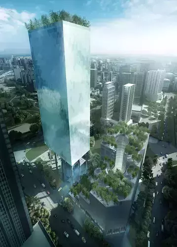 3Dmax fashion city commercial square building 263