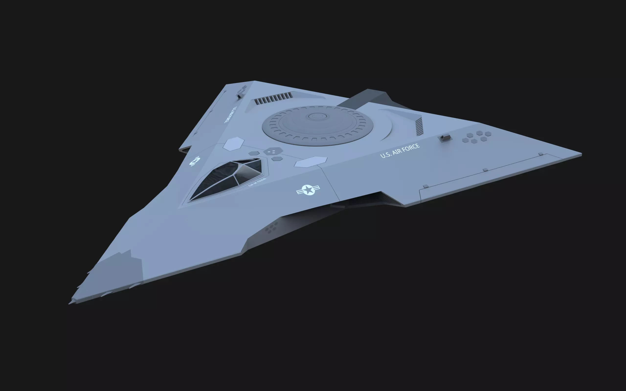 TR-3B Black Manta - OMSX 3D model_0