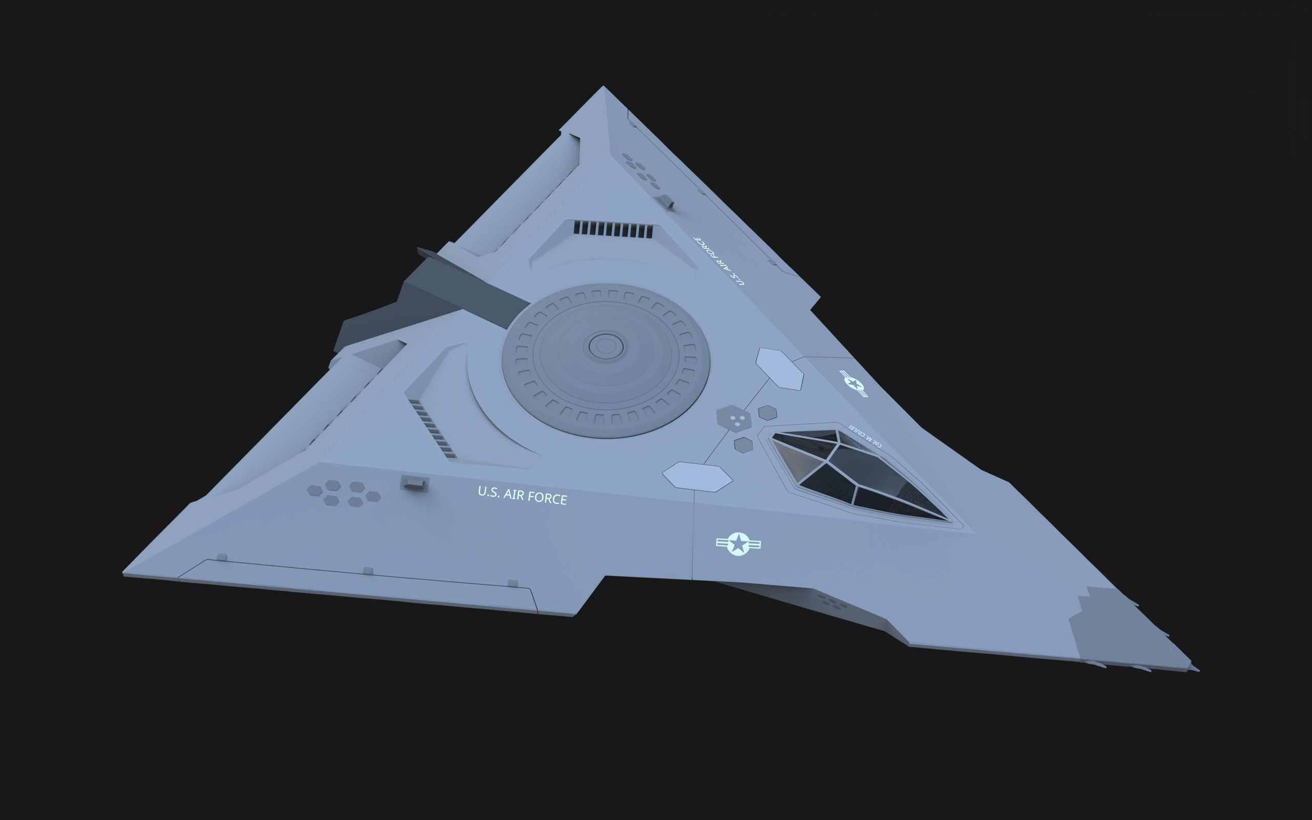 TR-3B Black Manta - OMSX 3D model_5