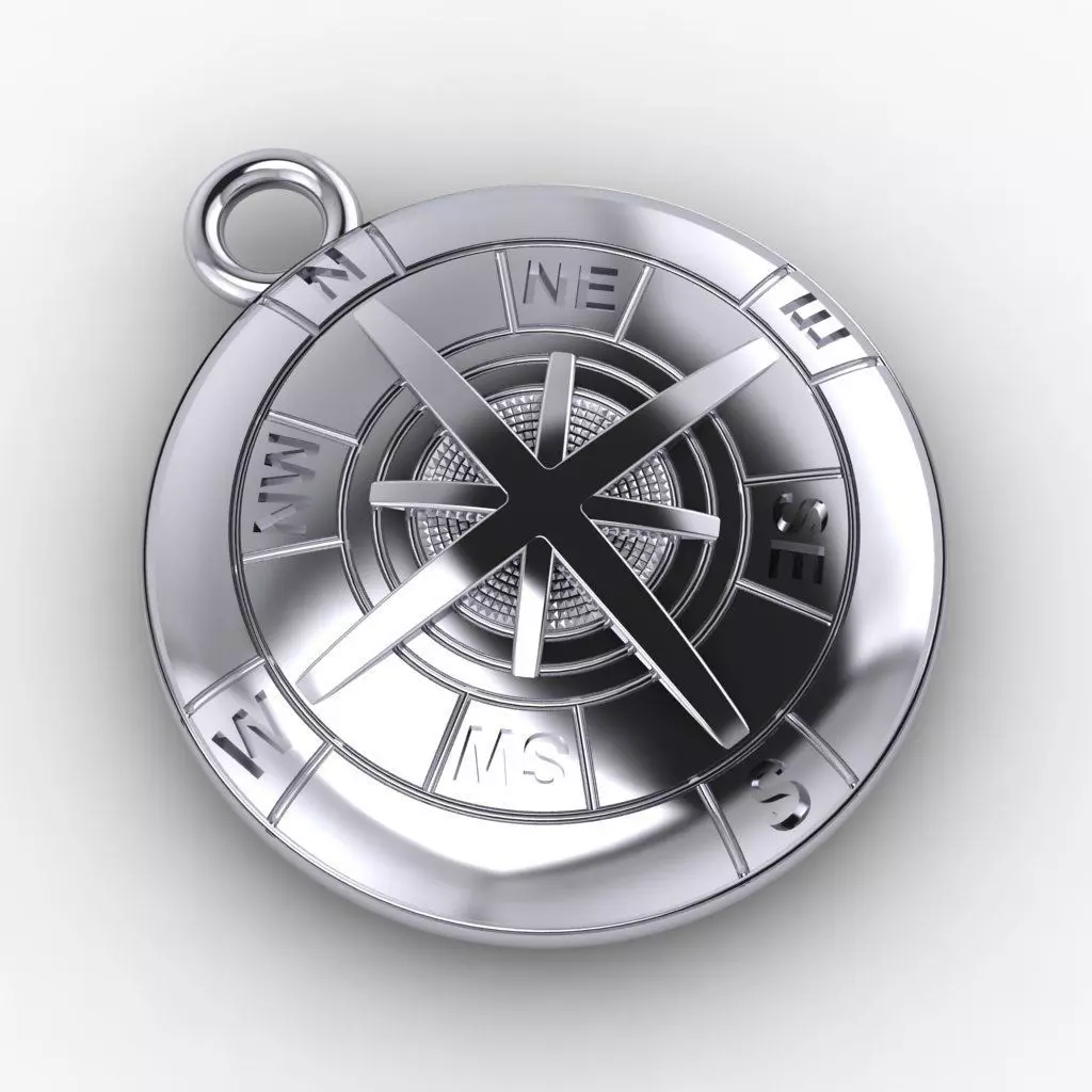 Compass pendant Free 3D model