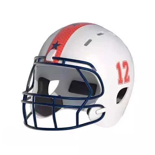 American Football Helmet 03 Low-poly 3D model