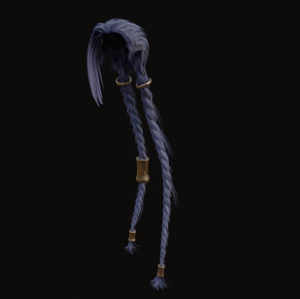 Male and Female - Professional Realtime Hair cards V1 Low-poly 3D model_4