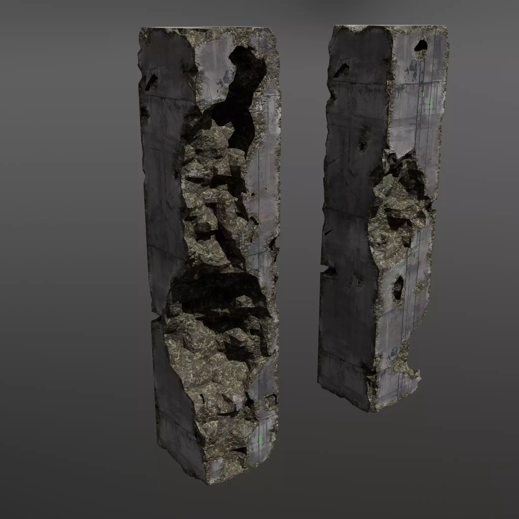 Ruin pillars Free 3D model_0